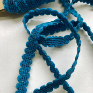 Peacock Blue Wool Tweed Gimp Braid from LG