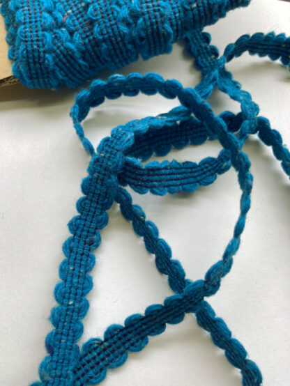 Peacock Blue Wool Tweed Gimp Braid from LG