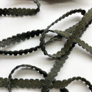 Dark Olive Green/Grey Wool Tweed Gimp Braid from LG