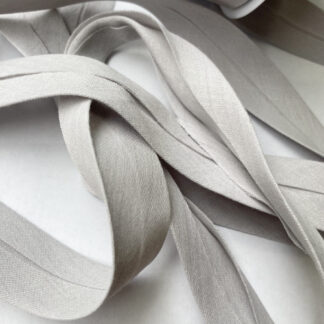 Pale Grey 100% Cotton soft double gauze bias binding