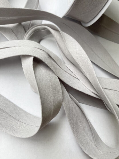 Pale Grey 100% Cotton soft double gauze bias binding