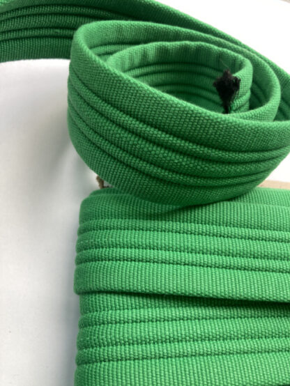 Emerald Green heavy / firm quilted bag strap / belt Webbing. 100% Polyester