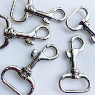H0811 Silver Metal bag swivel clip - takes a 25mm / 1" strap