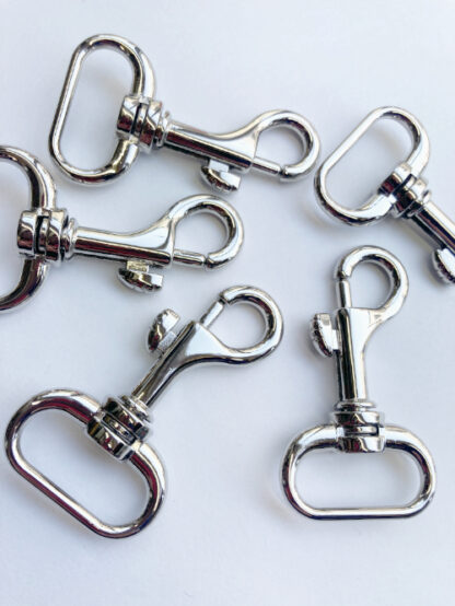 H0811 Silver Metal bag swivel clip - takes a 25mm / 1" strap