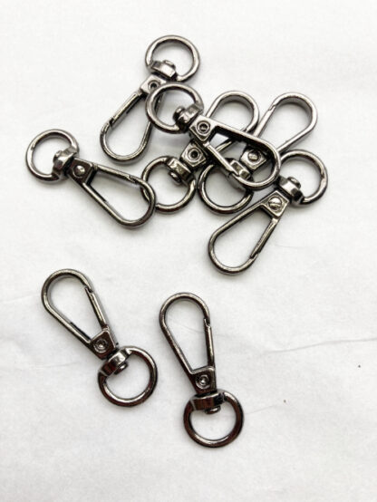 Gunmetal Metal mini Bag swivel Clip -takes H0575-100 chain or a 10mm/3/8" strap