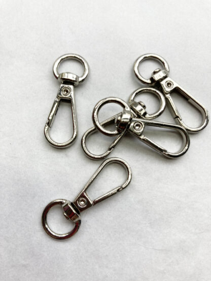 Silver Metal mini Bag swivel Clip -takes H0575-100 chain or a 10mm/3/8" strap