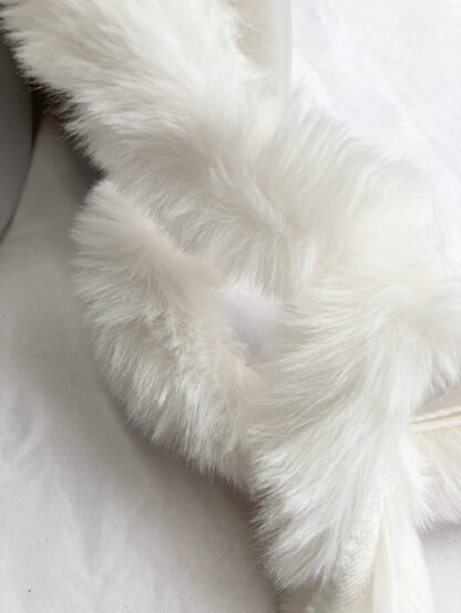 Ivory Faux Fur Trimming / Piping with Flange