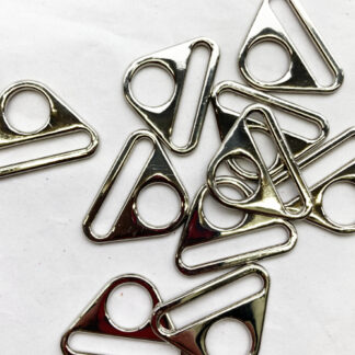 Gold metal triangle ring to fit swivel clip and 32mm strap (use instead of D-ring)
