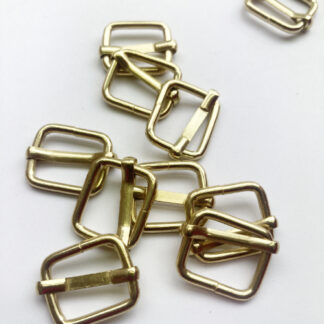 Gold Slider Buckle with Bar to fit a 15mm strap
