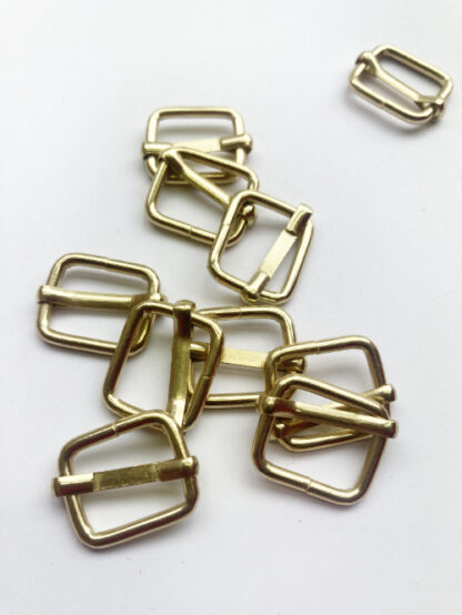 Gold Slider Buckle with Bar to fit a 15mm strap