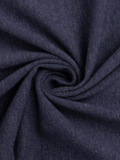 Denim Navy Marl 95% Cotton 5% Elastane 240gsm Sweatshirting