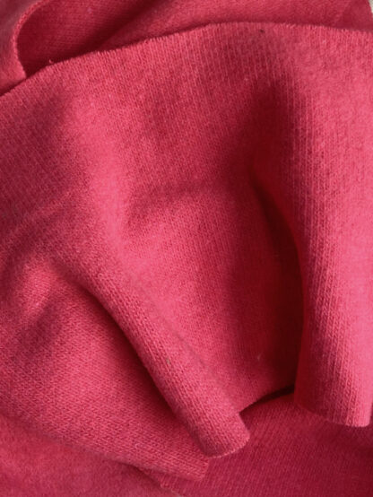 Bright Cerise Fuchsia Pink brushed back medium weight cosy 70% Cotton 19% Polyacrylic 4% Elastane 3% Viscose 2% Polyester 2% Polyamide Italian made Jumper Knit
