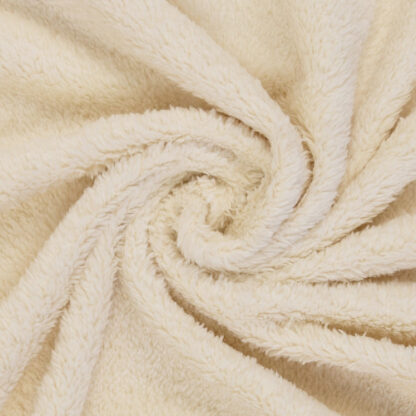 Cream 100% Polyester double sided polar / fluffy Berber Fleece