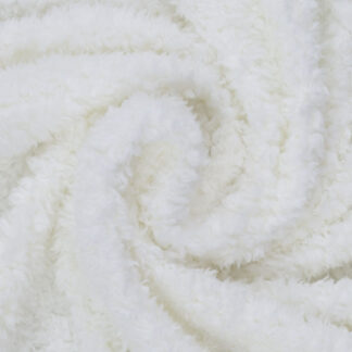 White 100% Polyester fluffy Berber Fleece