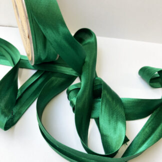 Emerald Green 100% Polyester super soft lightweight satin Bias Binding