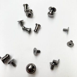 Gunmetal ball headed rivets- pack of 7 x assorted sizes
