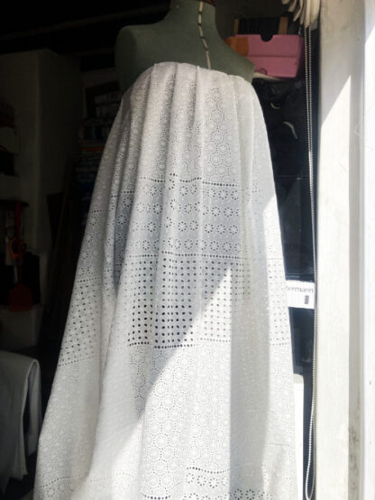 off white broderie anglaise eyelet border design