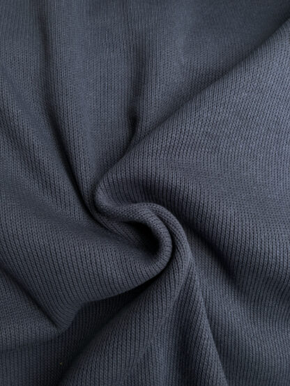 Denim Navy Blue heavy double Rib Jumper Knit