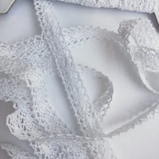 White ovals / eyelets 100% Cotton crochet insertion Lace
