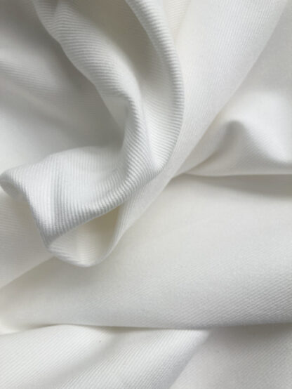 White 99% Cotton 1% Elastane 10% stretch heavy Drill from Riverside