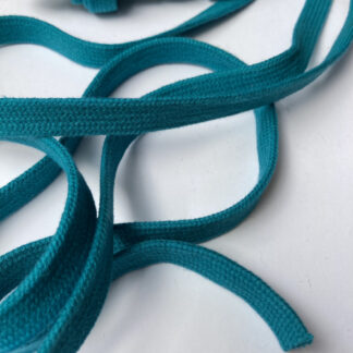 Peacock Blue 100% Cotton flat braided hoodie /drawstring cord