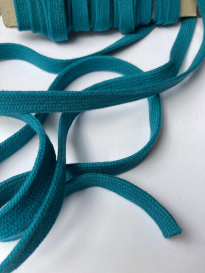 Peacock Blue 100% Cotton flat braided hoodie /drawstring cord