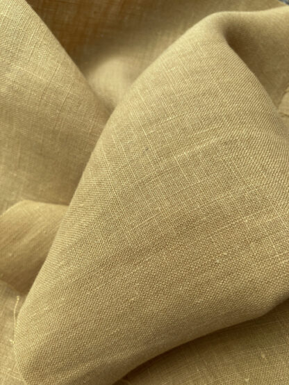Ochre Straw Yellow Lightweight soft stonewashed Linen