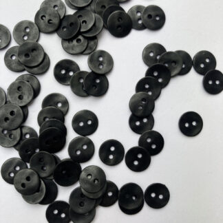 Gunmetal Black shell effect metal flat 2 hole button