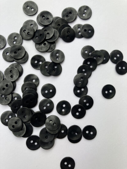 Gunmetal Black shell effect metal flat 2 hole button