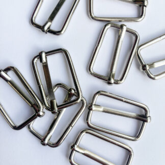 Silver Metal Slider Buckle with Bar for 25mm strap