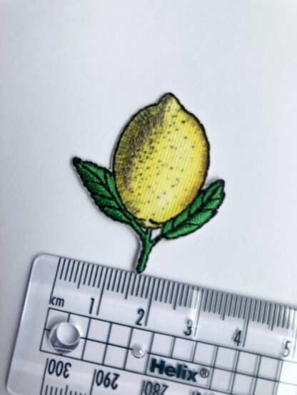 Yellow and Green Lemon fruit small iron on patch