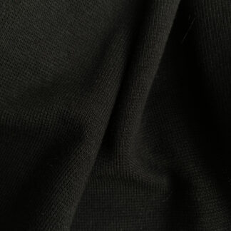 black tubular cotton cuffing / ribbing