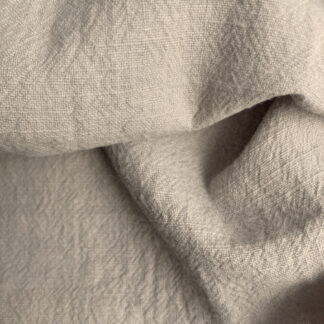 Oatmeal Beige 80% Ramie 20% Cotton stonewashed heavy (360gsm) washed Linen Look