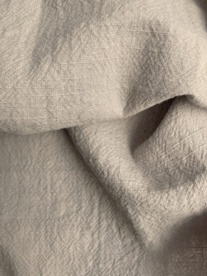Oatmeal Beige 80% Ramie 20% Cotton stonewashed heavy (360gsm) washed Linen Look