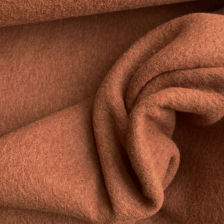 Terracotta Brown 100% Boiled Wool Coating (380gsm)