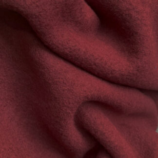 Burgundy Wine Red 100% Boiled Wool Coating (380gsm)