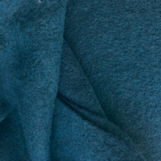 Prussian Teal Blue 100% Boiled Wool Coating (380gsm)