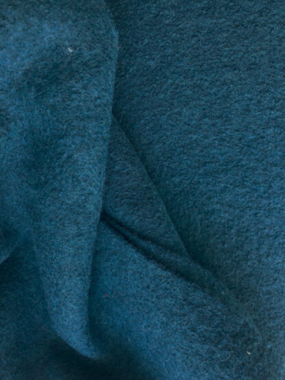 Prussian Teal Blue 100% Boiled Wool Coating (380gsm)