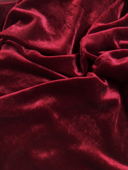 Burgundy Wine Red 82% Viscose 18% Silk Velvet