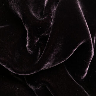 Dark Aubergine Purple 82% Viscose 18% Silk Velvet