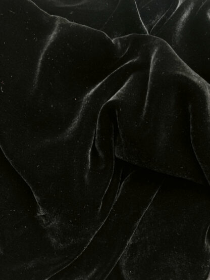 Black 82% Viscose 18% Silk Velvet